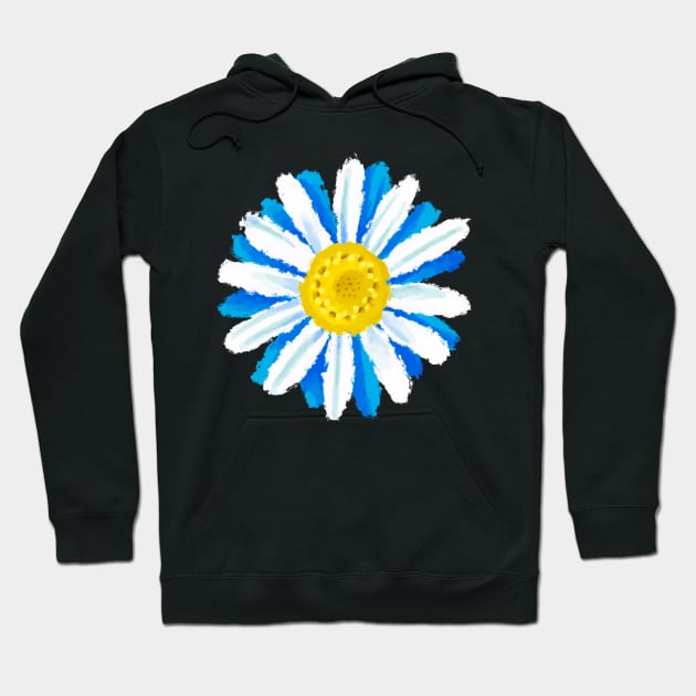 Blue Summer Daisy Hoodie by Griffelkinn